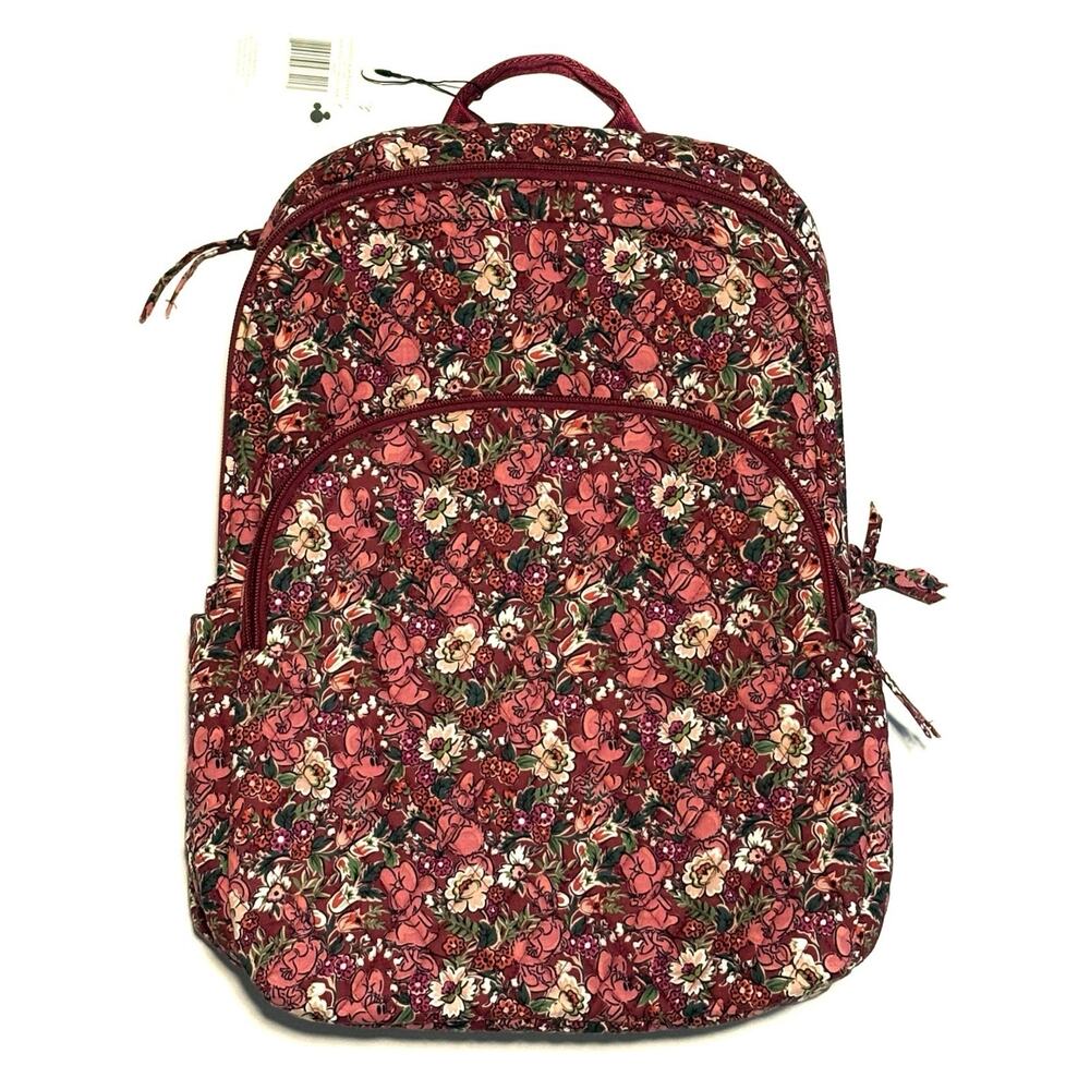 Vera Bradley Minnie Mouse Daisy Duck Hidden Hearts Lrg Backpack Bag Travel EXACT